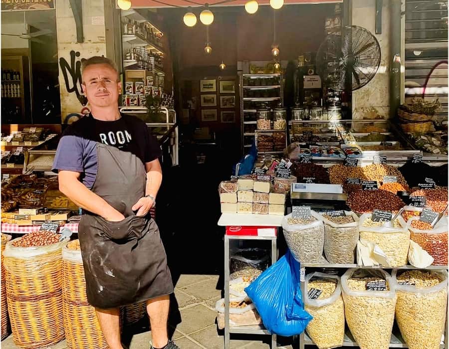 Athens spice market seller