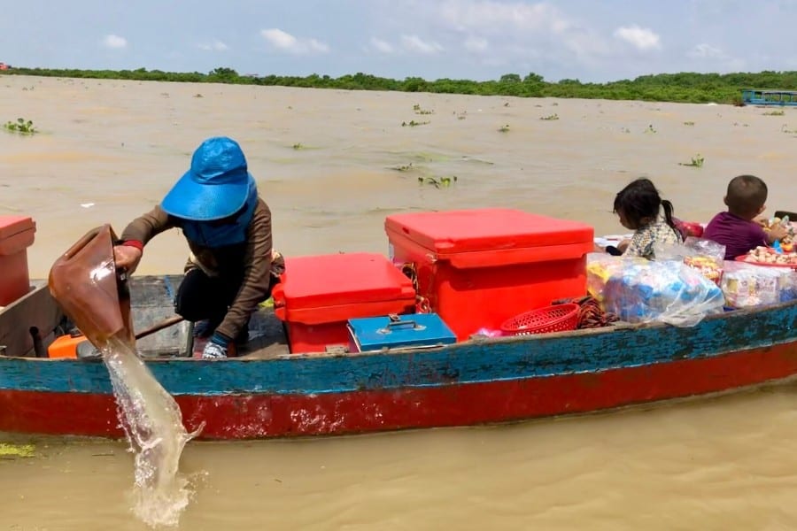 grocery boat tonle sap lake