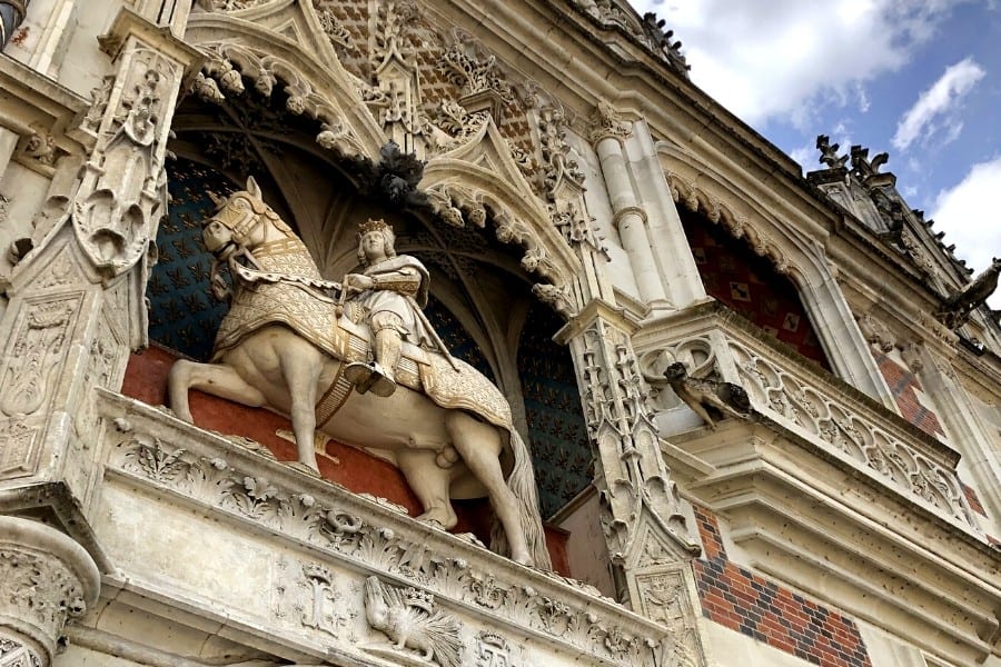 Architecture of the Chateau du Blois in Loire Valley, France