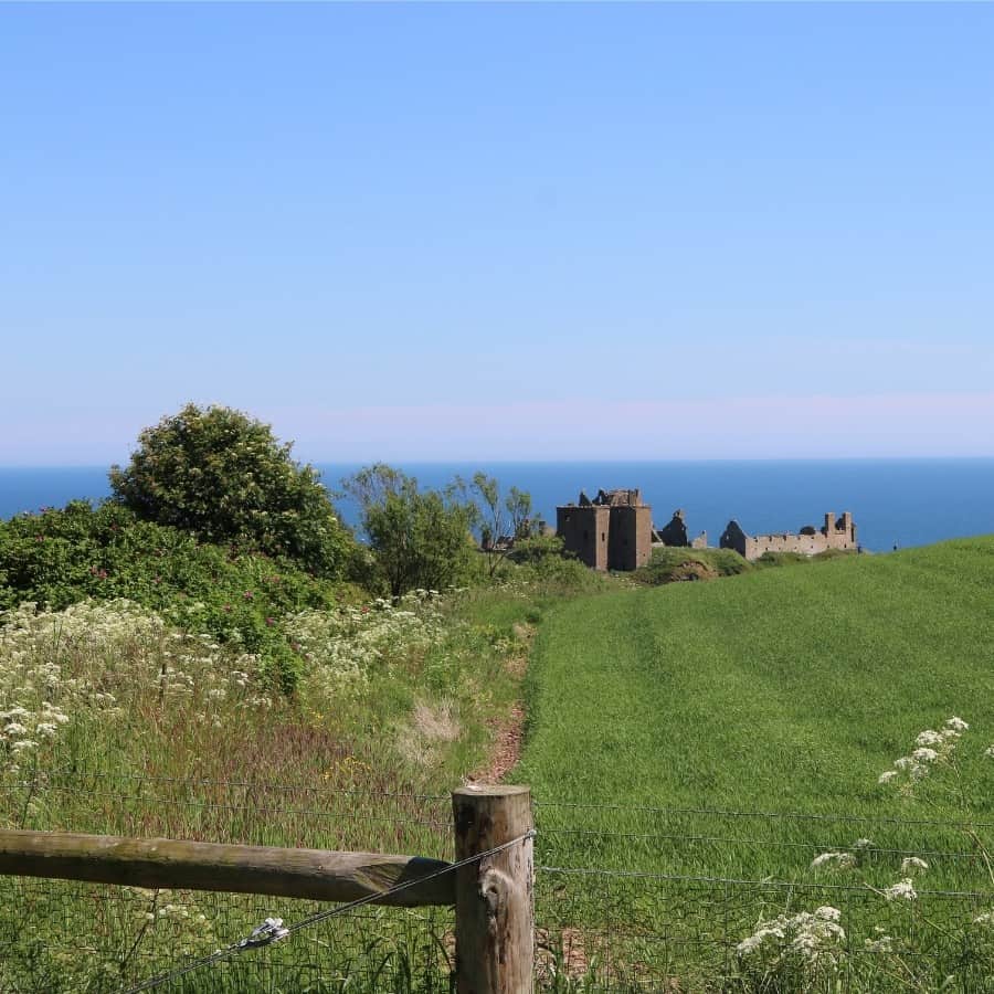 Dunnottar Castle sits on the Aberdeen coastline