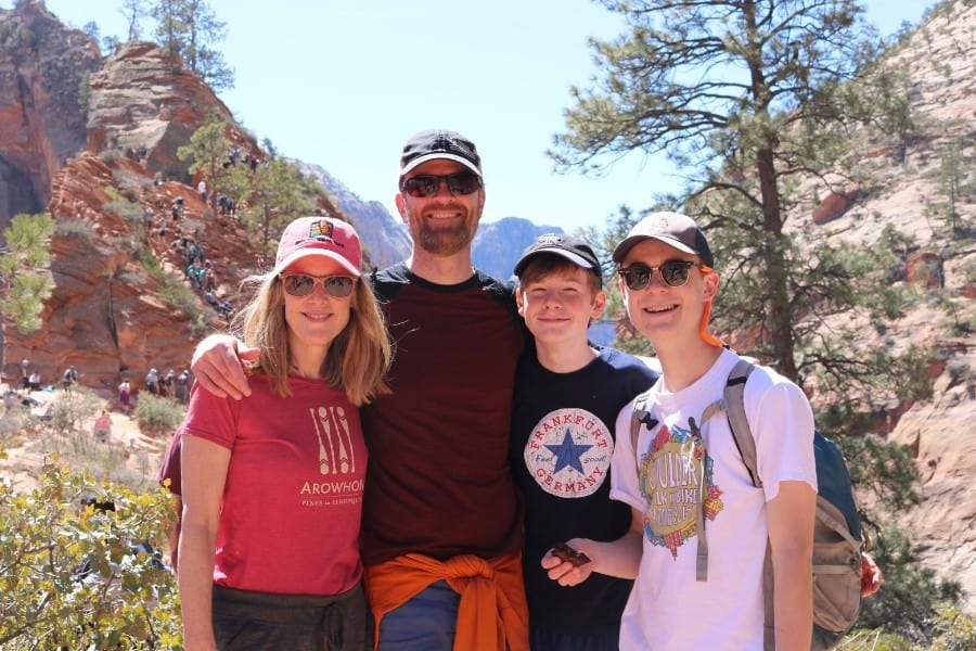 family hiking