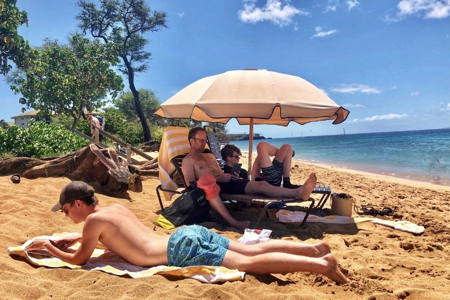 On Kaanapali beach at the Westin Nanea