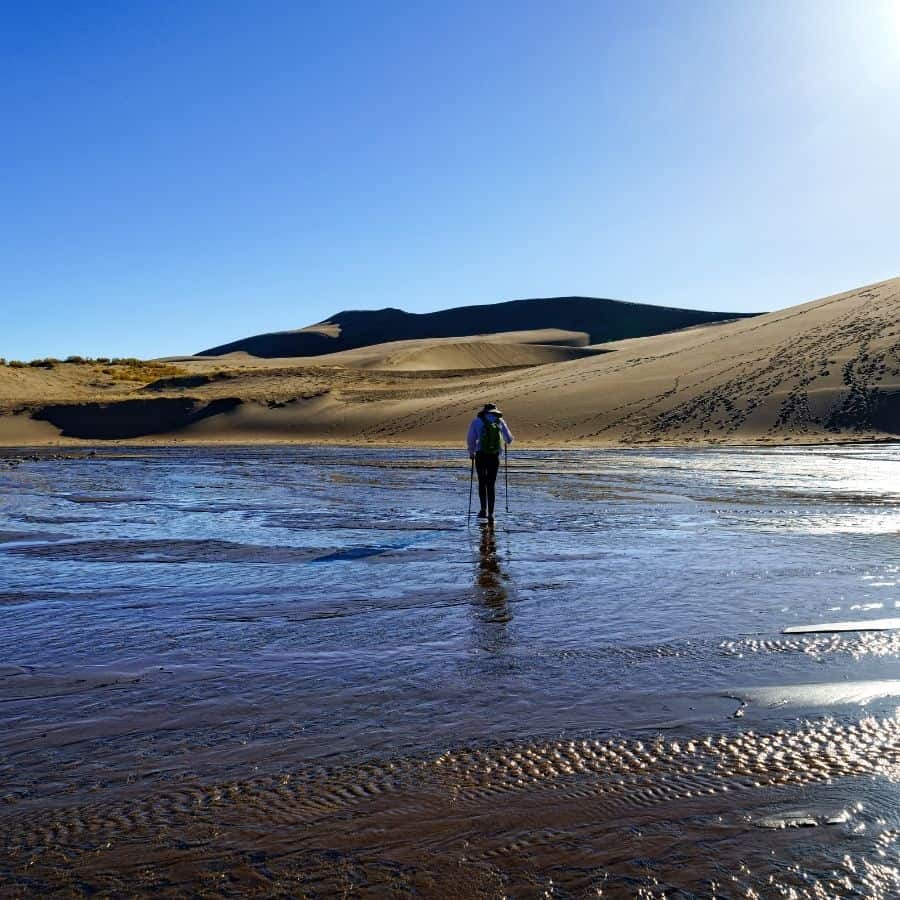 Medano Creek in spring at Great Sand Dunes National Park