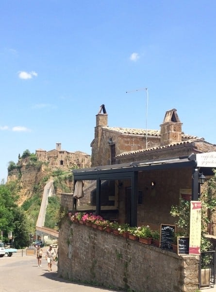On the way to the footbridge in Civita di Bagnoregio