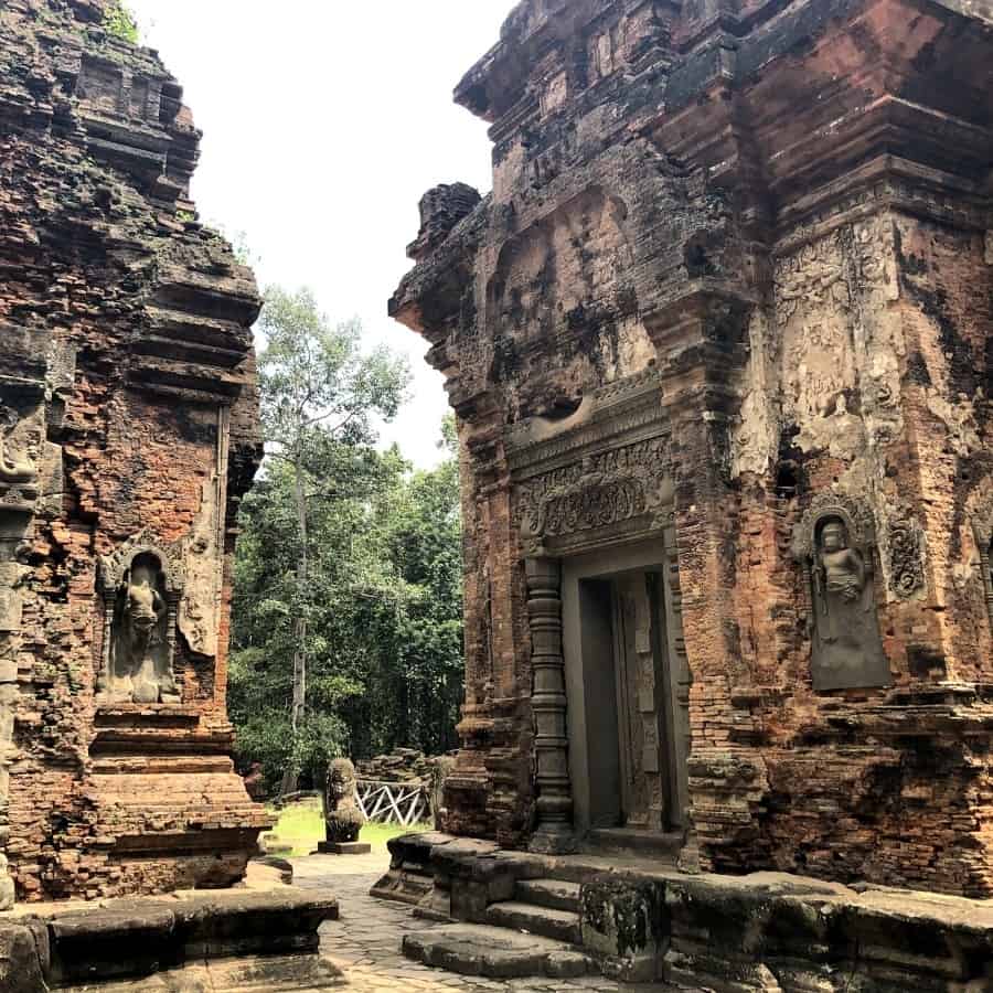 Preah Ko towers are made of brick