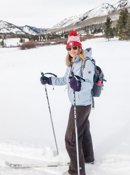 Susan Heinrich skiing at Steamboat State Lake Park