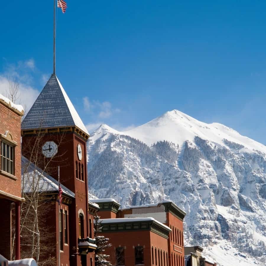 Telluride town and ski resort in Colorado