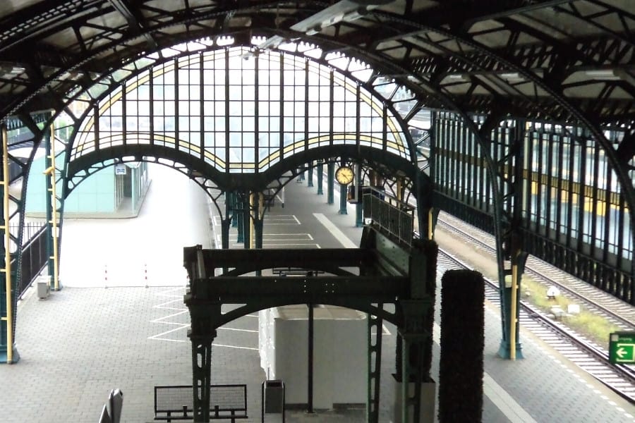 A striking train station in Europe