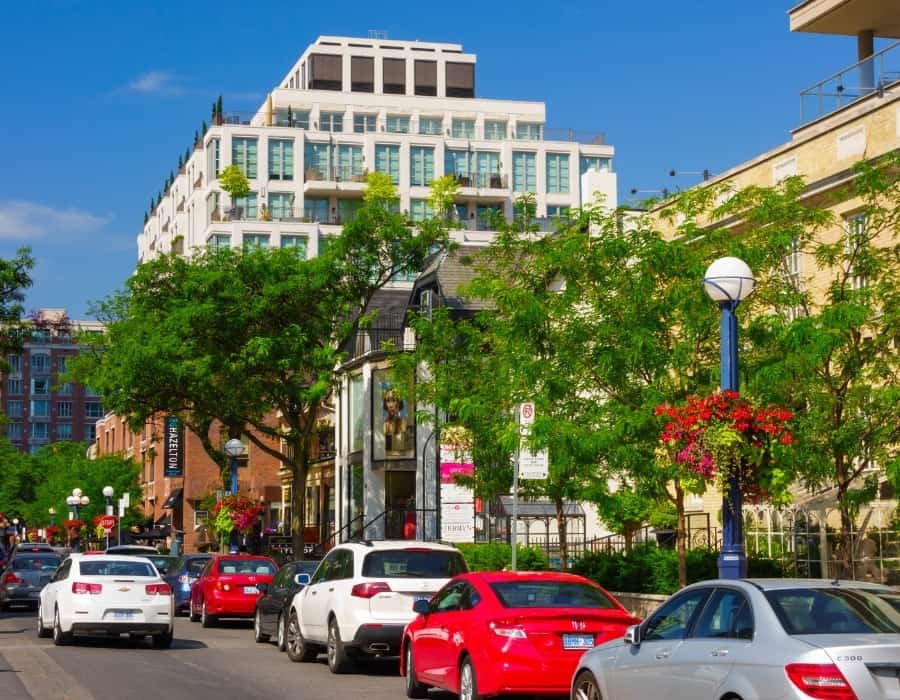 The Yorkville neighbourhood of Toronto
