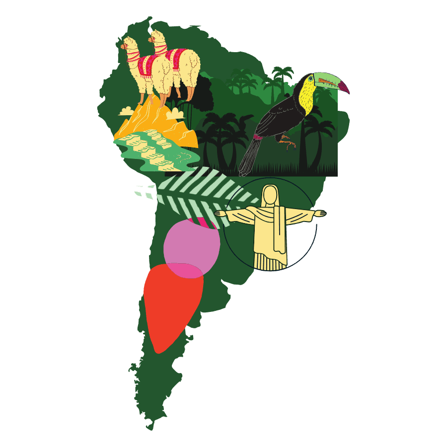 south america graphic
